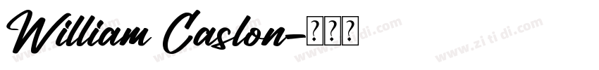 William Caslon字体转换